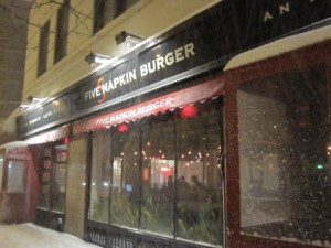 Five Napkin Burger on a Snowy Evening